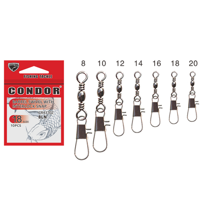 Barrel Swivel With Interlock Snap