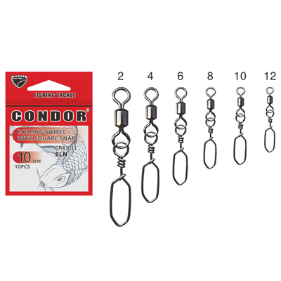 Rolling Swivel With Square Snap