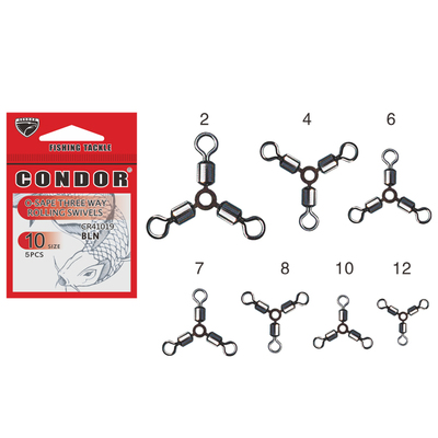 O-Shape Three Way Rolling Swivels