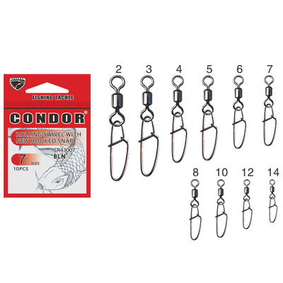 Rolling Swivel With New Hooked Snap