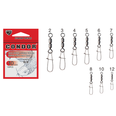 High Speed Double Roling Swivels With Nice Snap