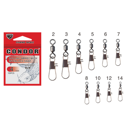 Rolling Swivel With Interlock Snap